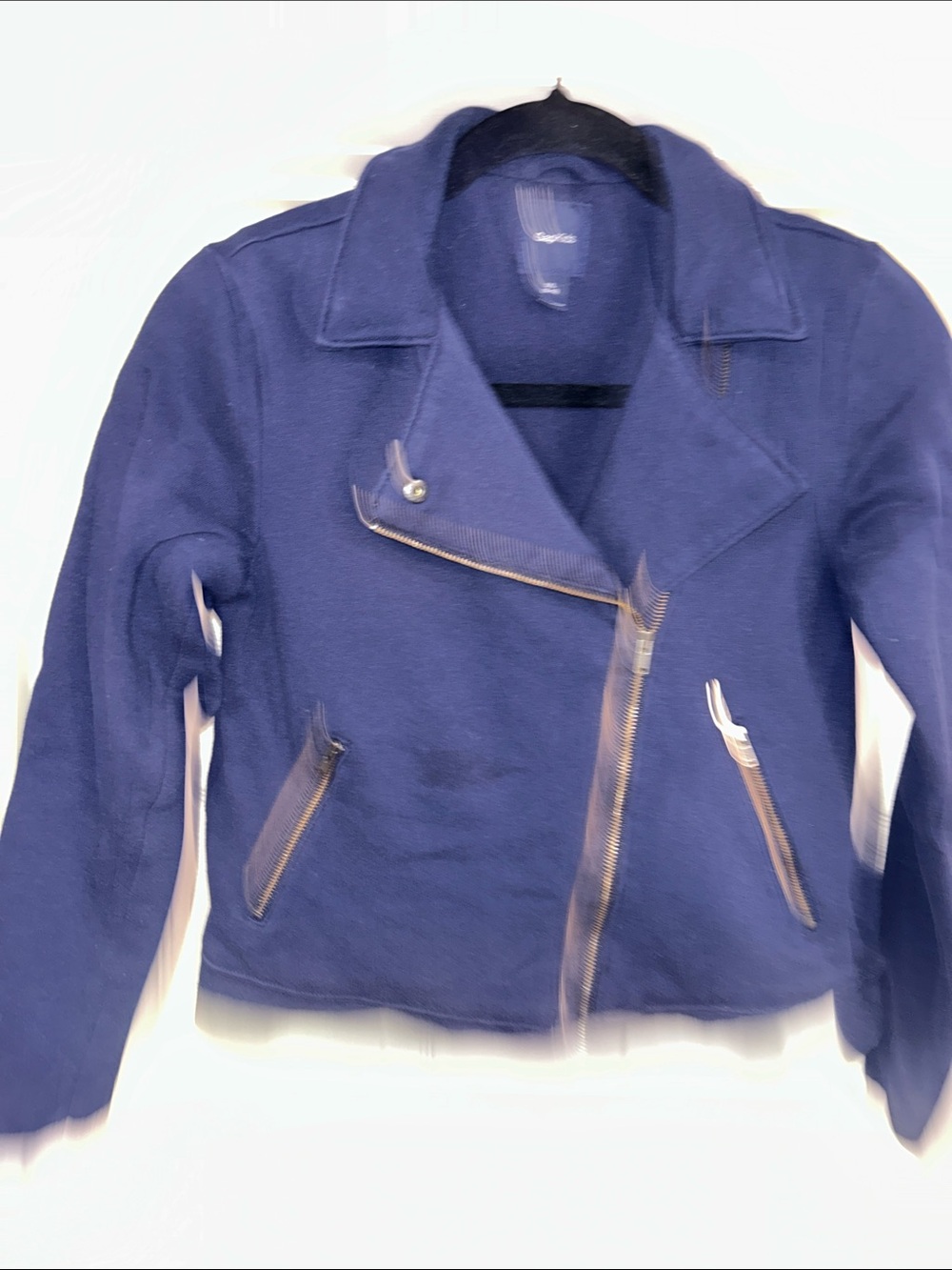 GAP Kids Navy Asymmetrical Zip Jacket